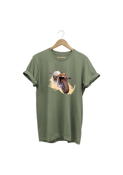 Klasik Motorsiklet Baskılı Vintage Old Motor %100 Pamuk Regular Fit Bisiklet Yaka Haki T-shirt Haki Klasik Motorsiklet Baskılı Vintage Old Motor %100 Pamuk Regular Fit Bisiklet Yaka Haki T-shirt Haki