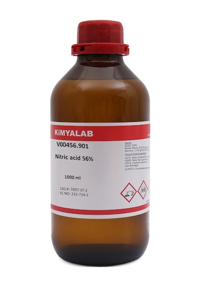 Kimyalab Nitrik Asit 56% Cam Şişe 1 L - Nitric acid HNO3