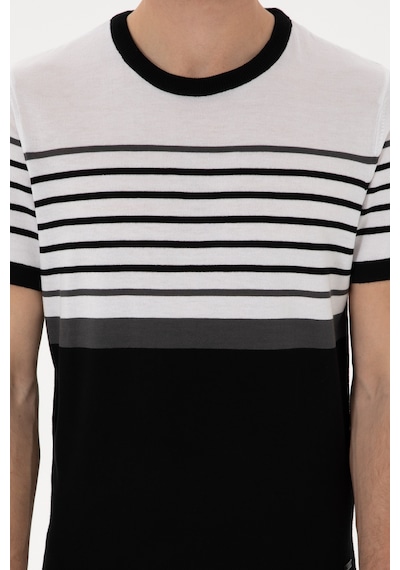 U.S. Polo Assn. Erkek Slim Fit Bisiklet Yaka Siyah Tişört 50299358-VR046