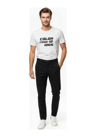 Maximodena Erkek Typography Color Code Baskılı Minimal T-shirt Çok Renkli