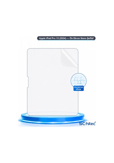 İpad Pro 13 2024 Uyumlu Ön Yüzey Nano Şeffaf Hidrojel Ekran Koruyucu
