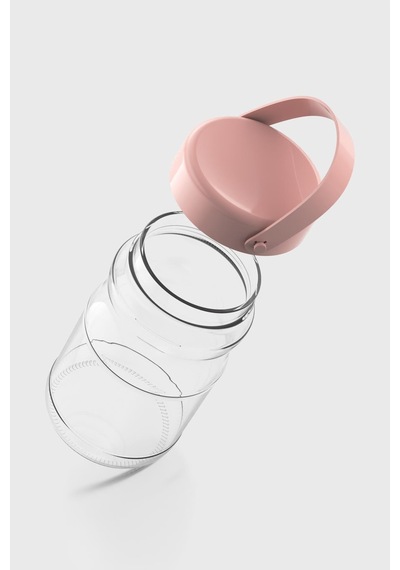 Renga Macro 1700 Ml Pembe Kapaklı 3'lü Cam Kavanoz Seti 131074 Pembe