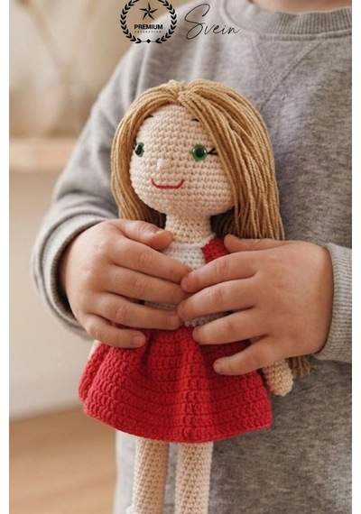Amigurumi Özel Üretim El Yapımı Renkli Etekli Amigurumi Bebek El Örgüsü Sevimli Oyuncak Dekoratif