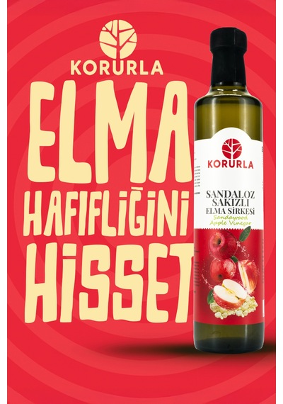 Sandaloz Sakızlı Elma Sirkesi Doğal Fermantasyon Sandalwood Apple Vinegar 500 Ml