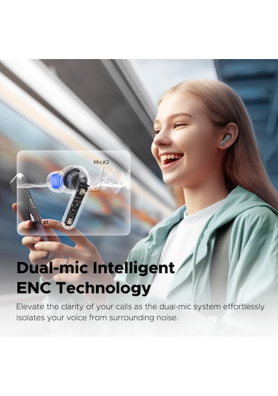 Clear Siyah Bluetooth Kulaklık, Kablosuz Kulak İçi Kulaklık, Bluetooth 5.3, 40 Saat Oynatma Süresi, 12 Mm Sürücü Ve Enc'li Çift Mikrofon, Net Aramalar, Oyun Modu, Uygulama Kontrolü Clear Siyah Bluetooth Kulaklık, Kablosuz Kulak İçi Kulaklık, Bluetooth 5.3, 40 Saat Oynatma Süresi, 12 Mm Sürücü Ve Enc'li Çift Mikrofon, Net Aramalar, Oyun Modu, Uygulama Kontrolü