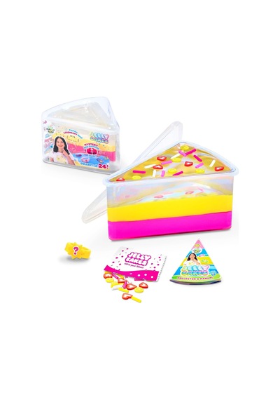 Jelly Cakes Lemonade Lush Squishy 3 Katmanlı Sıkmalık Sürpriz Yüzüklü Pasta Dilimli Duyusal Slime Çok  Renkli