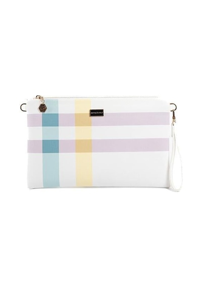 Silver Polo Sp1034 Kadın Portföy & Clutch Ekose Lila-pembe
