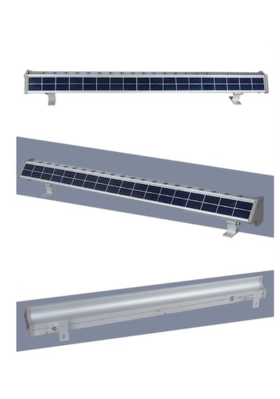 Solar Güneş Enerjili , Uzaktan Kumandalı Wallwasher Led Işık 100cm Günışığı - Sensörlü Kumandalı Size-24 Led