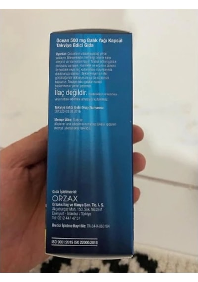Ocean Balık Yağı 500mg 60 Kapsül