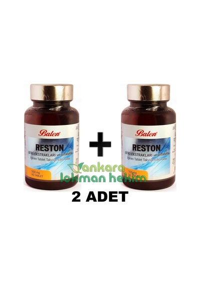 2 Adet Balen Reston Bitki Ekstraktları ve Vitamin 500 MG 60 Tablet