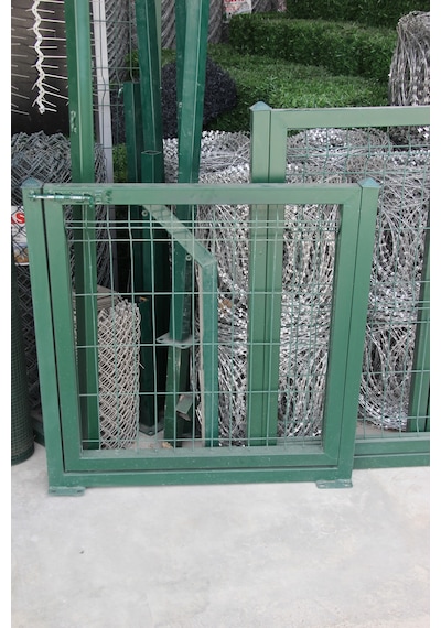 Yeşil Tel Çit Kapı - Panel Çit Tel Kapısı - Kanatlı Kapı - 100 Cm Yükseklik X 100 Cm Eni -