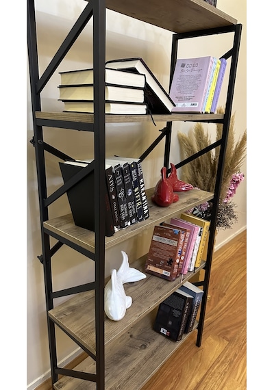 Modern Style Home Metal Kitaplık 5 Raflı Çok Amaçlı Dosya Kitap Rafı Ofis Salon Raf 150 Cm Ceviz Kahverengi Modernk02 Modern Style Home Metal Kitaplık 5 Raflı Çok Amaçlı Dosya Kitap Rafı Ofis Salon Raf 150 Cm Ceviz Kahverengi Modernk02
