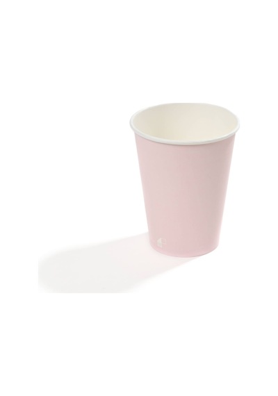 14 Oz Single Wall Baskılı Karton Bardak Pembe 50 Adet 50