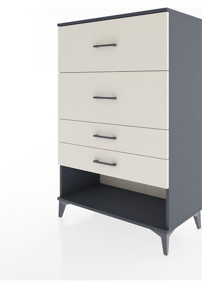 Hyperion Dolap 4 Çekmeceli 88x44x134 Antrasit-aytaşı Antrasit