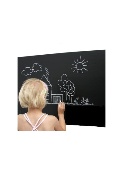 Yapışkanlı Siyah Yazı Tahtası Sticker Board 45 X 200 Cm Çizim Tah