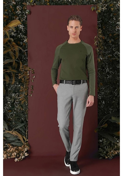 Efor P 1141 Slim Fit Gri Klasik Pantolon Gri