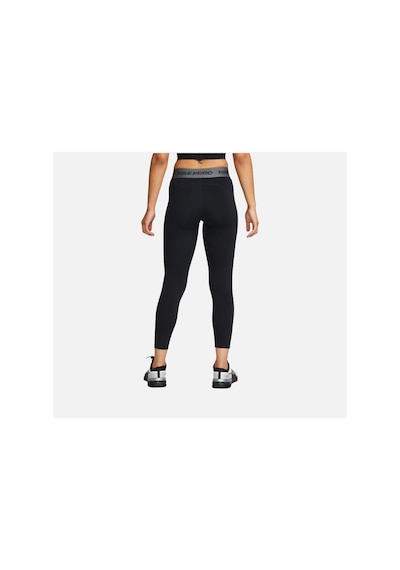Nike Pro Dri-fit Mid-rise 7/8 Graphic Training Kadın Tayt Undefined Negru Negru