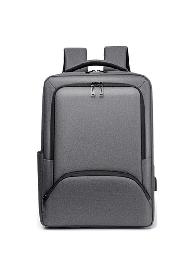Laptop Sırt Çantası Usb Girişli Notebook Apple Uyumlu iPad  Çantası Grı