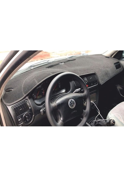 1997 2003 Modellerine Uygun Vokswagen Golf 4 Torpido Koruma Halısı Siyah Kenar Renk Siyah