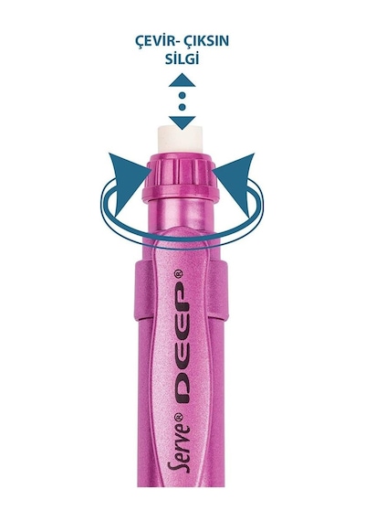 Serve Deep Versatil Uçlu Kalem 0.7mm - Metalik Pembe