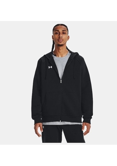 Under Armour Ua Rival Fleece Fz Hoodie Erkek Eşofman Üstü 1379767-001 Siyah