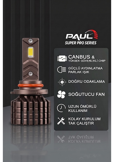Paul Süper Pro 9005 24.000 Lümen Güç Şimşek Etkili Odaklı Ufuk Çizgili Csp Led