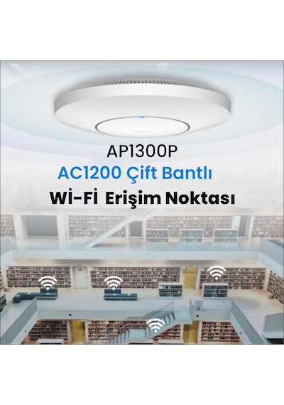 Cudy AP1300 5GHz 867 Mbps, 2.4GHz 300 Mbps WiFi Gigabit IP65 Indoor Access Point (AC1200 Serisi)
