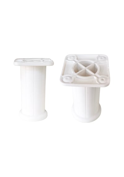Cateksss 10 Cm Nova Plastik Ayak Beyaz - 12 Li Paket