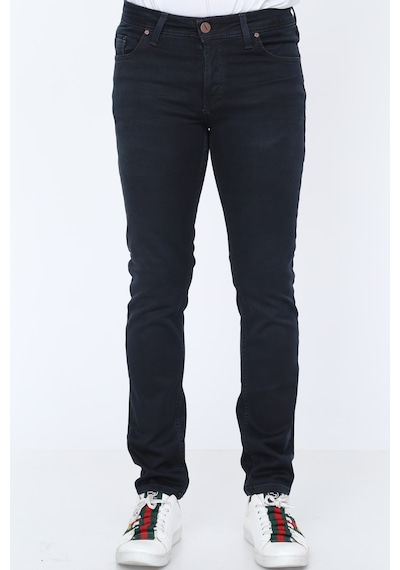 Digital Jeans Erkek Slim Fit Dar Kesim Dar Paça Kot Pant Kahverengi Açık Gri