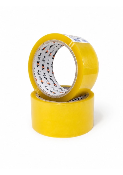 Buffy 6 Adet Koli Bandı 45 Mm X 100 Mt Şeffaf Güçlü Yapışkanlı Kopmayan Bant Bandı 6 Adet