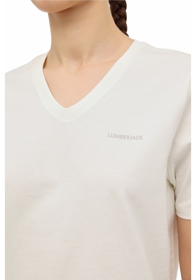 Lumberjack Kısa Kol T-shirt Kadın Ekru Wb 11ct126 000000000102063507 Bej