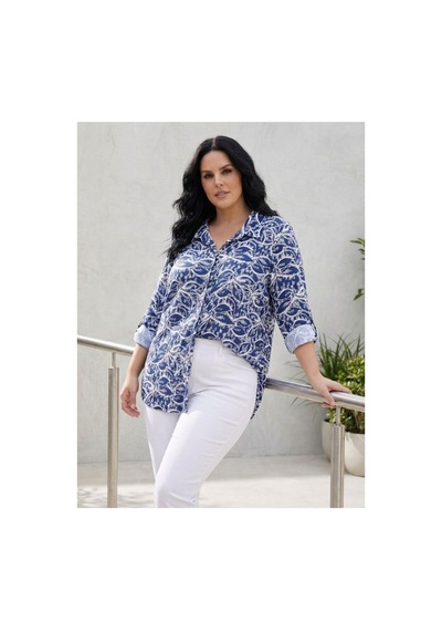Hanezza Modayı Yakalayın: Kadın Büyük Beden Navy Blue Desenli Pamuklu Vis0kon Kumaş Gömlek / Tunik Mavi - 243891992 Mavi Hanezza Modayı Yakalayın: Kadın Büyük Beden Navy Blue Desenli Pamuklu Vis0kon Kumaş Gömlek / Tunik Mavi - 243891992 Mavi