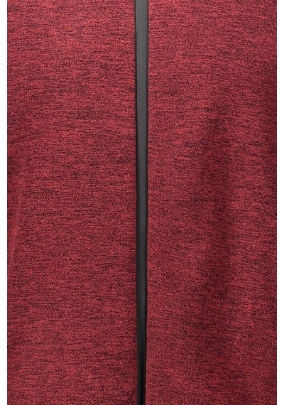 Exuma Tam Fermuarlı Erkek Sweatshirt Bordo Siyah