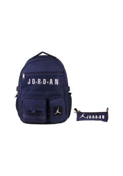 Jordan Air Brooklyn Navy Blue Lacivert İkili Sırt Çantası Ve Kalemlik Seti - Erkek Çocuk - Setja-q3184c