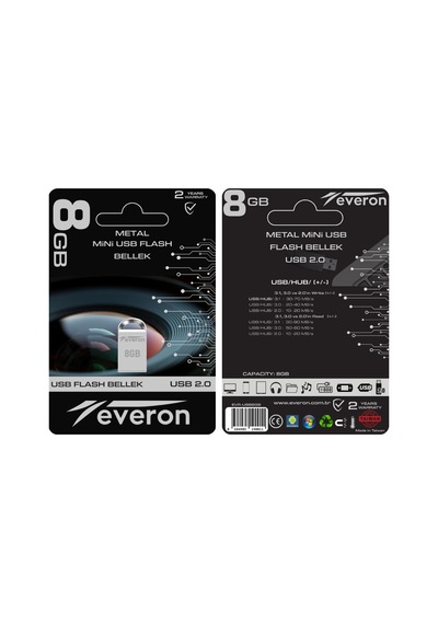 Everon 8gb Metal Usb Mini Flash Bellek
