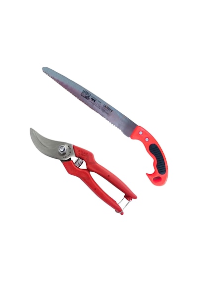 Profesyonel Bağ Budama Makası Ve Dal Testeresi, 30 Cm, 2'li Set, 1. Sınıf Çelik