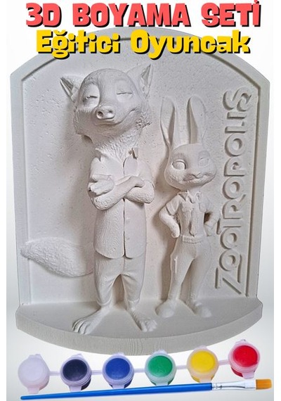 Zootropolis 15 Vm Boyutunda Beton Biblo Çocuk Boyama Etkinliği