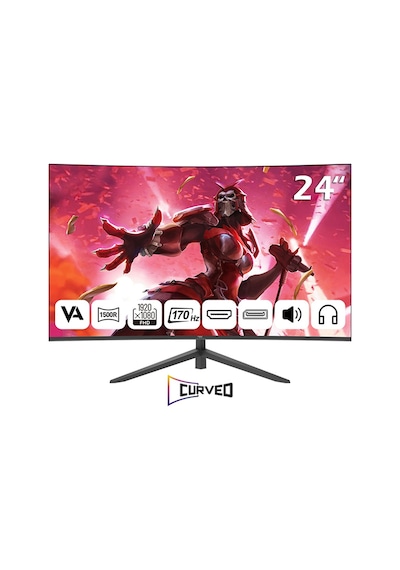 Npc 1ms 170hz 24" 1920x1080 Fhd Curved Gaming Monitör Md240k-v181