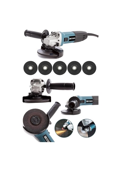 Tr Alman 3000 Watt Professional 125 Mm Sjs Metal Şanzuman Avuç İçi Taşlama Makinesi + 5 Adet Taş