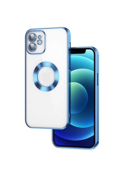 Zore İphone 11 Uyumlu Kamera Korumalı Logo Gösteren Nvth Omega Kılıf-mavi Açık