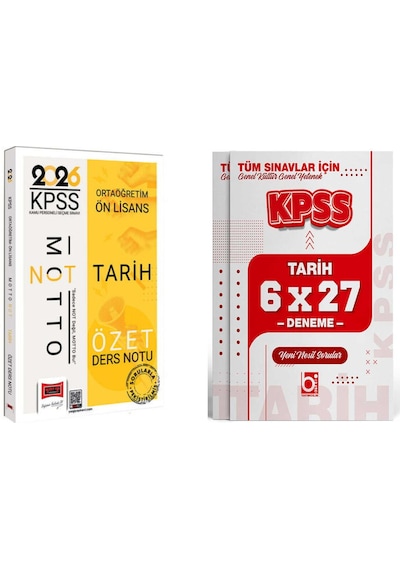 Yargı 2026 Kpss Ortaöğretim Ön Lisans Tarih Özet Ders Notu Ve Deneme Seti Yargı Ve Bigelio Yayınları
