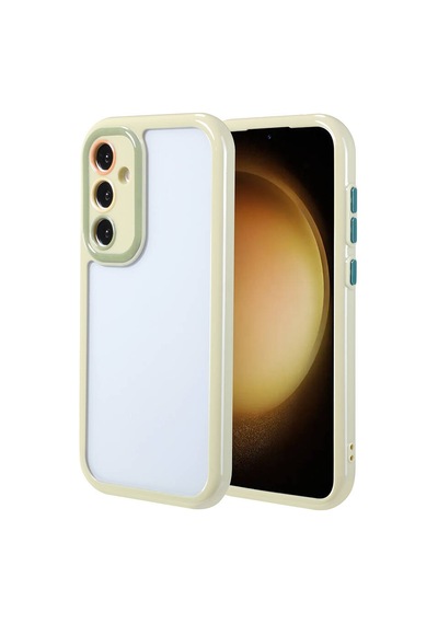 Zore Galaxy S23 Fe Kılıf Kamera Korumalı Renkli Kenar Ve Çerçeve Tasarımlı Ogaa Vitamin Kapak-yeşil