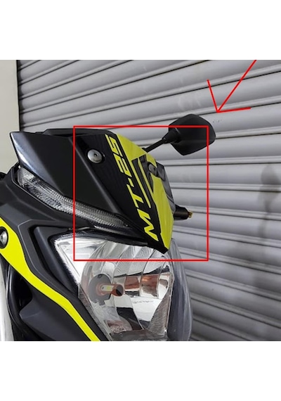 Mt-25 Ön Cam Motosiklet Sticker Etiket Modeli Neon Sarı