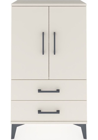 Arges Komodin 2 Raflı 2 Çekmeceli 2 Kapaklı 60x30x106 Aytaşı-... Aytaşı