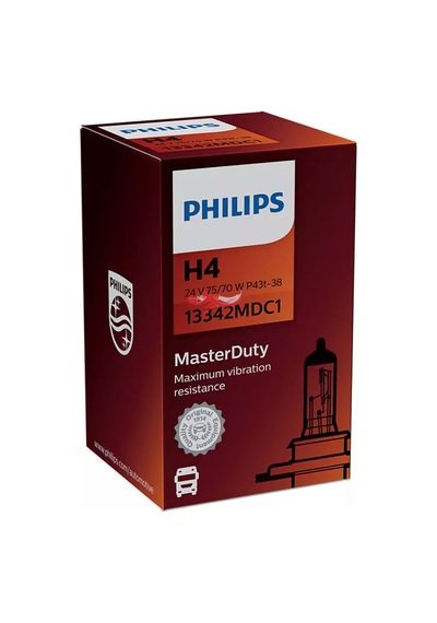 Philips Ampul H4 24v 75/70w Master Duty P43t 13342mdc1