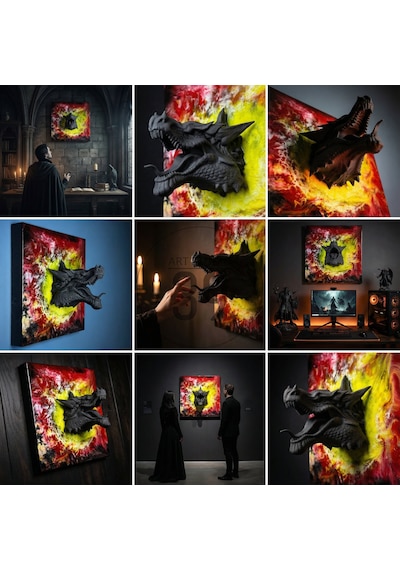 3d Ejderha Kafası Kırmızı Epoksi Duvar Tablosu, El Yapımı Heykelsi Sanat Eseri, 35x35 Cm, Modern & Statement Tasarım 35 x 35 CM 3d Ejderha Kafası Kırmızı Epoksi Duvar Tablosu, El Yapımı Heykelsi Sanat Eseri, 35x35 Cm, Modern & Statement Tasarım 35 x 35 CM
