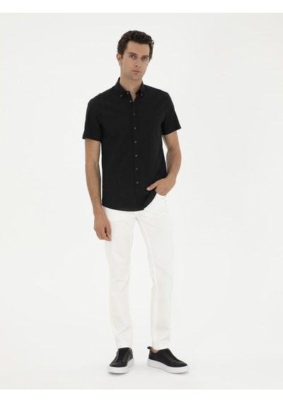Cacharel Beyaz Slim Fit Pamuk Karışımlı Jean Pantolon