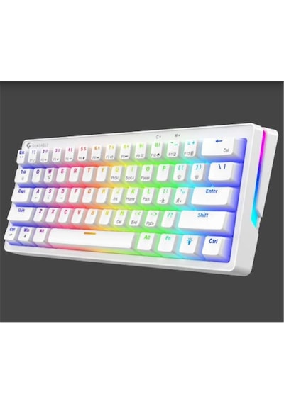 Gameagle Ge2015 Poseıdon Rgb Kablolu Us Layout Mekanik Beyaz Oyuncu Klavyesi
