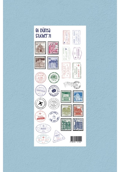 M71 Posta Pulları Sticker Seti Çok Renkli