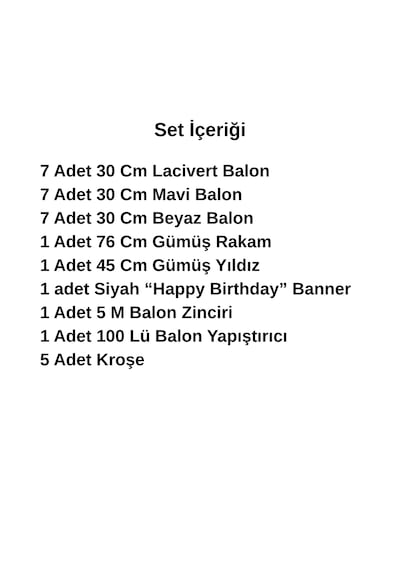 2 Yaş Deniz Temalı Lacivert Mavi Beyaz Balonlar Gümüş Rakam Yıldız Süsleme Beyaz - Lacivert
